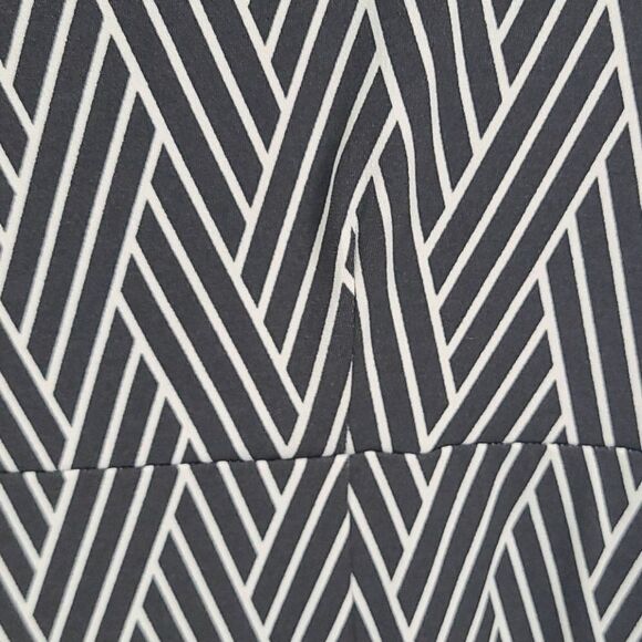 Ann Taylor Petite Brown Weave Print Jersey Dress Knot Keyhole Cap Sleeve 8P - Picture 10 of 10